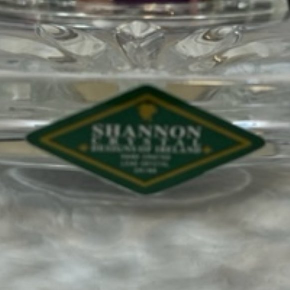 Shannon Lead Crystal Mantle CLOCK Hand Crafted Designs of Ireland Quartz 11.5x7" - Picture 9 of 11